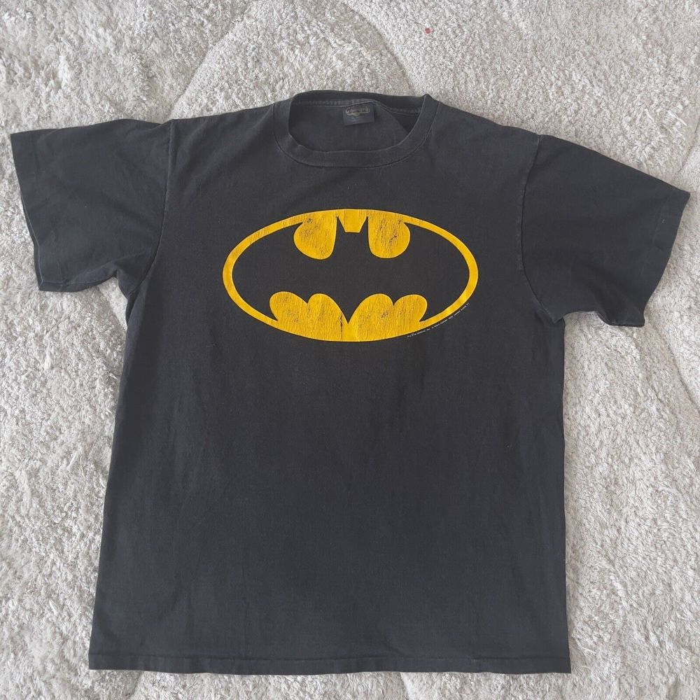 Vintage Batman DC Comics Single Stitch T Shirt Black Made In USA Changes Men Lrg
